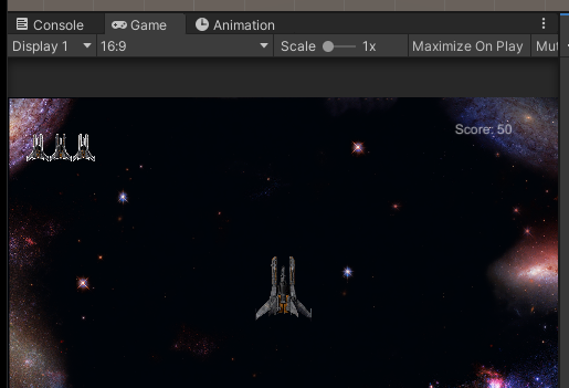 Gameview after positioning